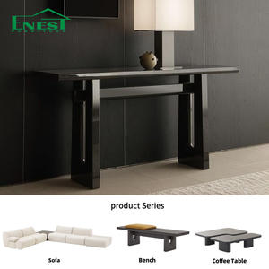 <span class=keywords><strong>Console</strong></span> <span class=keywords><strong>d</strong></span>'<span class=keywords><strong>entrée</strong></span> en bois massif de style minimaliste italien, meuble moderne pour salon, <span class=keywords><strong>console</strong></span> de couloir noire pour villa - Product Image 1