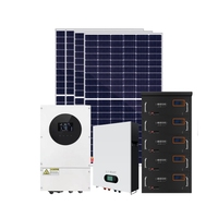 Kit complet de panneau solaire résidentiel 5kw pour système d'énergie solaire domestique avec batterie au lithium