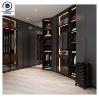 Système d'armoires et de rangements sur mesure en MDF et contreplaqué haute capacité pour toute la maison, dressing intégré