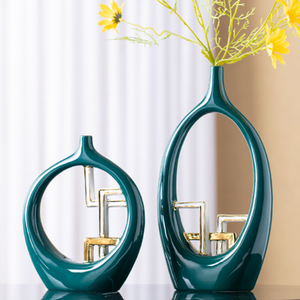 Florero chino de estilo europeo de lujo grande personalizado, decoración del hogar - Product Image 2