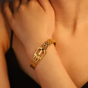 กำไลข้อมือเพชรวินเทจทังสเตนสำหรับผู้หญิง คุณภาพสูง สไตล์ยุโรปและอเมริกา ชุบทอง 18k - Product Image 2