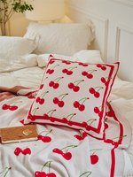 Housse de coussin en tricot de coton Asg motif pied-de-poule 45,7 x 45,7 cm pour décoration de la maison
