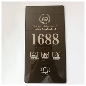 Thông minh mật khẩu & Vân tay khóa Glass Bảng điều chỉnh chống-scratch thiết kế hiện đại cho khách sạn nhà Số cửa tấm bao gồm - Product Image 4