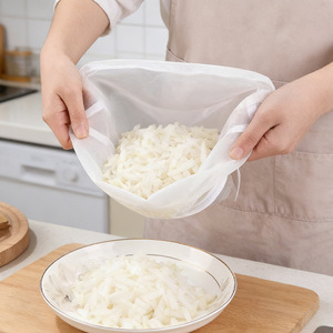 Vegetable Dehydration Bag Food Filter <b>Mesh</b> <b>Strainer</b> For Cabbage Soy Milk Dumpling Filling Squeezer Washable Reusable Kitchen - Product Image 4
