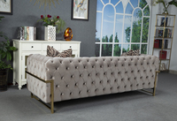 Zeitgenössisches Getuftetes Graues Sofa Relaxsessel Gepolsterter Sessel Europäische Möbelkollektion