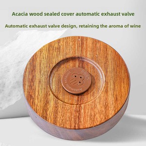 Bocal de Fermentation en Verre Borosilicate, Distributeur Automatique de Boissons avec Couvercle en Bois et Robinet pour Vin de Prune et Kombucha - Product Image 4