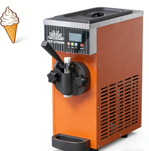 Nouveau modèle Huanor BQL28 Machine à crème glacée molle de comptoir Corps en acier inoxydable Couleur orange Interface <span class=keywords><strong>anglaise</strong></span> - Product Image 2