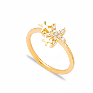 Diseño de estrella de mar Estilo minimalista Forma de estrella Linda Anillo de racimo de plata Venta al por mayor Joyería de plata esterlina 925 turca - Product Image 2