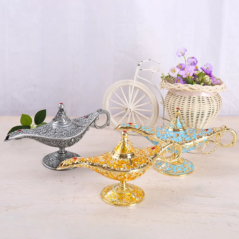 New Zinc alloy Mini Aladdin Lamp Fountain Religious Metal Available In Bulk Or Decorative Packing Home Decoration