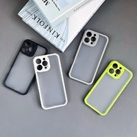 Étui de téléphone antichoc avec grande fenêtre pour 18 17 16 15 14 13 12 Pro Max Air Plus, coque en TPU silicone acrylique
