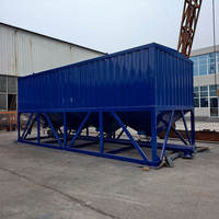 Silo de stockage horizontal en ciment avec conception multi-compartiments pour ligne d'alimentation de poudre en centrale de malaxage