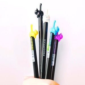 Nieuwe Schattige Kawaii Kat Gel Pen Cartoon Plastic Gel Pennen Klik Kat Pen Voor Het Schrijven Van Kantoor Schoolbenodigdheden Koreaanse Briefpapier - Product Image 6