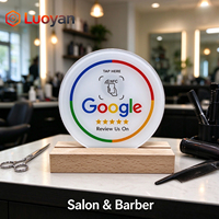 Tempat Kartu Ulasan Google NFC Kayu Beech, Tap untuk Ulasan, Penyangga Display Kayu untuk Bisnis Hospitality, Tersedia