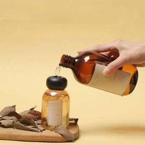 Funday <b>Reed</b> <b>Diffuser</b> Set Glass Bottle Alcohol Free Long Lasting Aroma Cylinder Shape Paraben Free 6 Months Fragrance Oil - Product Image 2