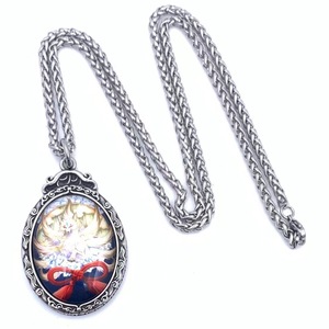 Colgante Thangka de zorro de nueve colas yunnique, collar con colgante ovalado de acero inoxidable, regalo para hombres y mujeres, estilo Retro 216053 - Product Image 2