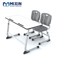 Tables scolaires double place pour l'Ouzbékistan, mobilier de salle de classe, pupitre scolaire, bureau d'étude moderne pour étudiants avec 2 places