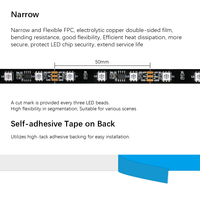 Bande lumineuse LED intelligente Ws2811 (contrôle par application/Alexa) 5050 Rgb Led Strip Light