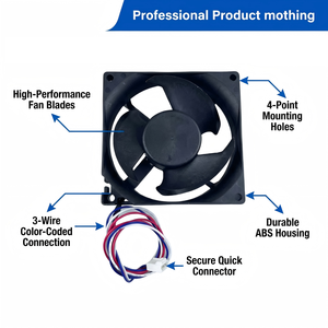 HH0004962A 172008034984 Moteur de ventilateur BLDC 12V 18V pour congélateur et chambre froide, avec fonction de dégivrage et congélation profonde, pour pièces de réfrigérateurs SAMSUNG LG - Product Image 5