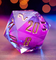 Set Dadu DND 7 Buah dari Plastik Transparan dan Paduan Seng, Dadu Polihedral untuk RPG Dungeons & Dragons, Kotak Timah/Kayu