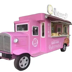 Çok fonksiyonlu cep paslanmaz çelik büfe araç römorku elektrikli gıda kamyonu aperatif makineleri dondurma arabası küçük gıda römork
