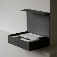 Boîte cadeau pliable de haute qualité avec logo personnalisé, aimantée, luxueuse, en papier, pour rangement
