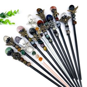 ไม้กายสิทธิ์คริสตัลขายส่ง งานฝีมือคริสตัล ไม้กายสิทธิ์แม่มด คริสตัลอะเมทิสต์ หินคริสตัลบำบัด ไม้กายสิทธิ์เวทมนตร์ - Product Image 1