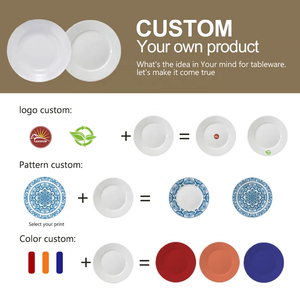 Großhandel Bestseller Porzellan Moderner Stil Weiße Keramik Essteller Geschirr Großhandel Hotel Geschirrset Küchenset - Product Image 5