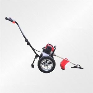 52cc 2-Stroke Manual Weeder Cheap DIY Grade 2 Lawn <strong>Mower</strong> 2 <strong>Wheels</strong> Included Hand <strong>Push</strong> Gasoline Engine Brush Cutter Trolley Weeder - Product Image 3