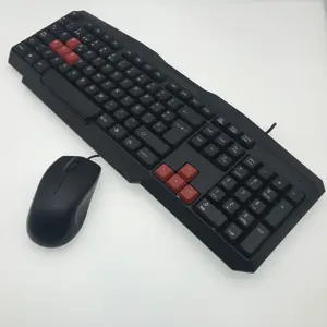 Computer Parts And Accessories Bulk Gaming Gamer New Pc OEM Different Layout Custom Logo Cheap Wired USB Keyboard Mouse Combo