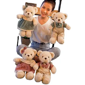Оптовая продажа, оригинальная Классическая Свадебная кукла 40 см, плюшевый мальчик, набитый Валентина, свадебный подарок для девушки, пара медведей