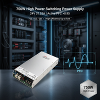 Catu Daya Switching Output Tunggal Industrial Okey 750W 24V RSP-750-24 PFC Aktif Efisiensi Tinggi