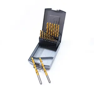 KIDEA Fully Ground 19 PCs High Performance Drill Bit Hss Metal 4241/4341/9341/6542 M2 /M42/M35 Twist Drill Bits Metal