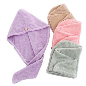 Serviette turban en microfibre à séchage rapide, anti-microbienne, tissée, pour cheveux secs, directement de l'usine - Product Image 2
