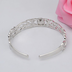 Pulsera Retro de Plata S925 para Mujer, Moderna, con 8-9 Perlas, Accesorios de Joyería DIY, Soporte Vacío 480 - Product Image 4