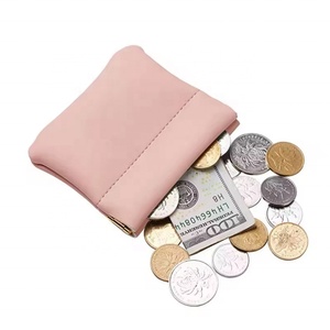 Custom Women's Mini Leather Wallet with Open Closure Cute Mini Squeeze Coin <b>Purses</b> for Lipstick and Earphones Lady Card Holder - Product Image 3