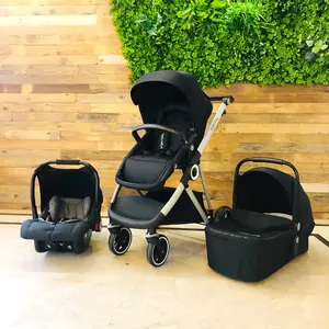 Brightbebe豪华热妈妈折叠批发婴儿推车3合1可折叠带汽车座椅婴儿车套装中国制造