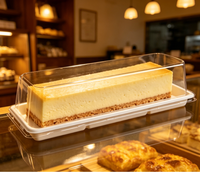 Boîtes à gâteaux transparentes en PET pour emballage de desserts, boîtes à sushi pour mariage indien, contenants à gâteaux en plastique transparent