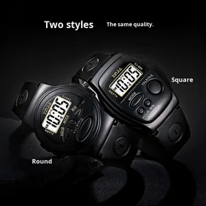 Real Voice Timekeeping Electronic Watch with One-Click Function for Elderly and Blind People Black 43mm Gift Watch - Product Image 3