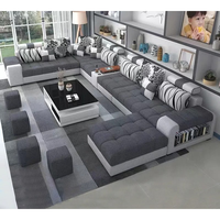 Chinesischer Hersteller: Klassisches 7-Sitzer-Sofa-Set aus Leder für Wohnzimmer – Modernes Apartment-Mall-Sofa mit Schwammfüllung