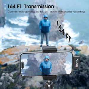 BOYAOmic mikrofon Lavalier nirkabel untuk iPhone 15/16 Smartphone Android USB-C Youtube rekaman Video Streaming langsung Vlog - Product Image 4