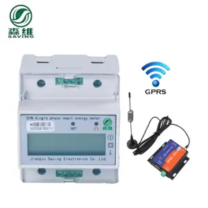 Electricity Meter Single Phase Din Rail Smart Prepaid Electric Meter Energy Meter With Wifi Mobile App Remote Control