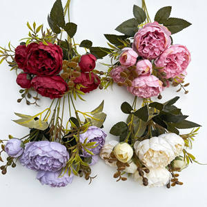 Fleurs de pivoine artificielles en soie de haute qualité à 6 têtes pour la décoration de mariages, de fêtes et d'intérieurs - Product Image 3