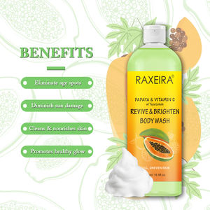 カスタムオーガニックナチュラル卸売プライベートラベルオーガニックホワイトニングビタミンCとパパイヤボディウォッシュ - Product Image 2