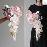 Bouquet de Mariée en Gros Style Cascade Goutte d'Eau pour Photographie de Mariage et Décoration Intérieure