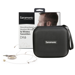 Microphone sans fil professionnel saramonique <span class=keywords><strong>DK6</strong></span>, casque stéréo, à condensateur, pour transmetteur et Streaming en direct, pour enseignant - Product Image 5