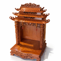 Altères du Dieu de la Richesse et du Terre en Bois de Huong, sculptés à la main, à trois toits, meubles traditionnels en bois pour salon, durables, style antique Tam