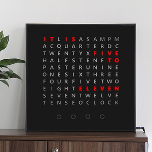 Reloj de Pared Eléctrico Extra Grande con Pantalla de Texto en Francés, Brillo Ajustable, Alimentado por USB, LED Negro, Muestra la Hora en Francés - Product Image 3