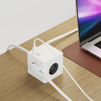 Multiprise CE/KC SUOMA Nouveau Style 16A Prise EU avec 3 Prises CA et Fonction de Charge, Normes Européennes