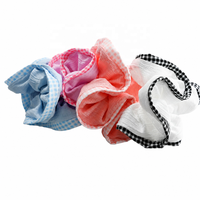 Daou 13cm Chouchous pour cheveux personnalisés, couleurs unies, très élastiques, avec plis à carreaux, accessoire de coiffure charmant pour femmes et filles, pour décorer les cheveux