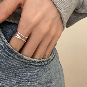 S925 Sterling <b>Silver</b> <b>Cross</b> Hollow <b>Ring</b> Adjustable Index Finger <b>Ring</b> Unisex Everyday Wear - Product Image 1